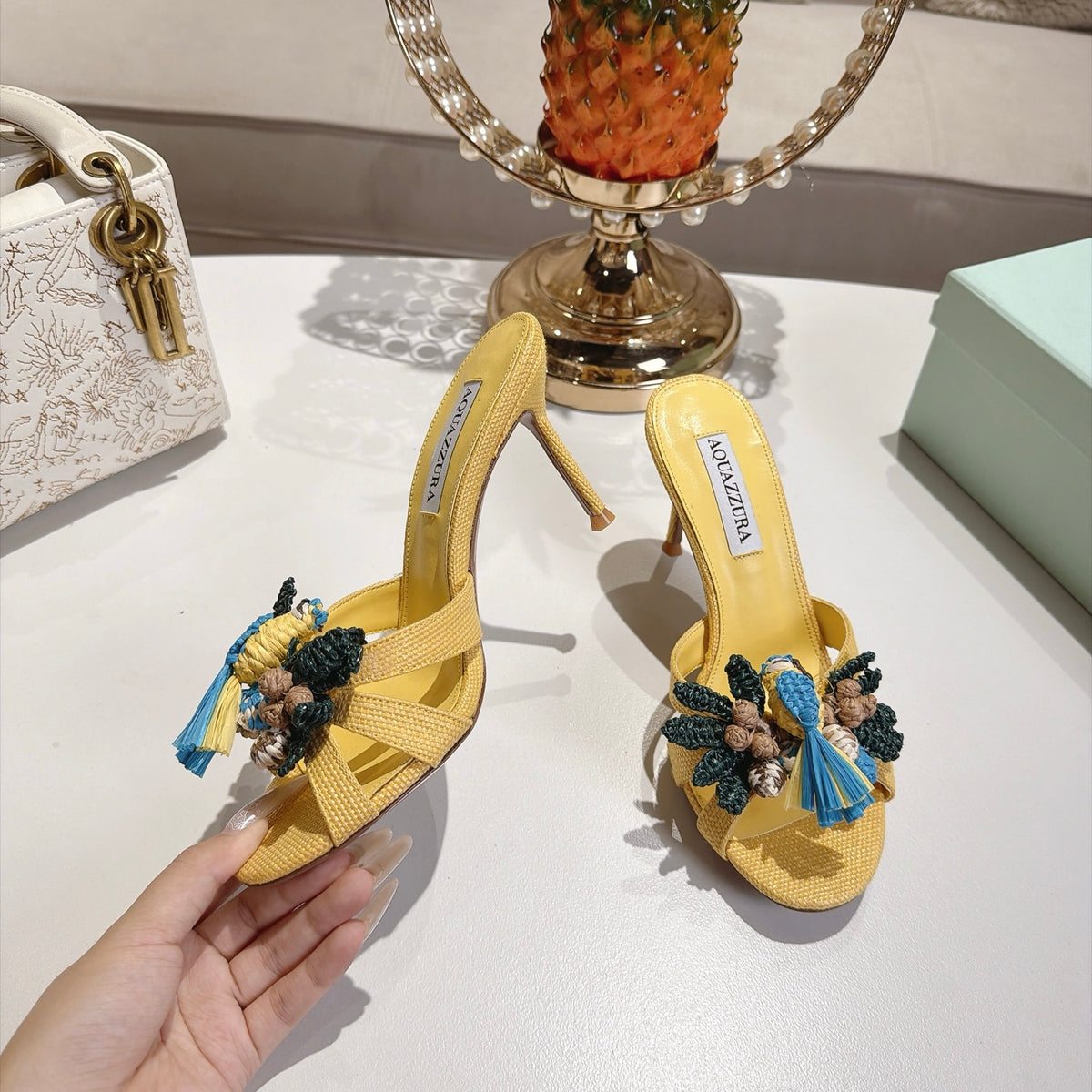 Aquazzura Birdsong Sandal/ Mule/ Sandal Flat