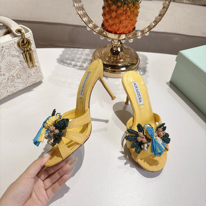 Aquazzura Birdsong Sandal/ Mule/ Sandal Flat