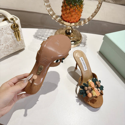 Aquazzura Birdsong Sandal/ Mule/ Sandal Flat