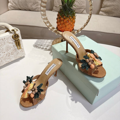 Aquazzura Birdsong Sandal/ Mule/ Sandal Flat