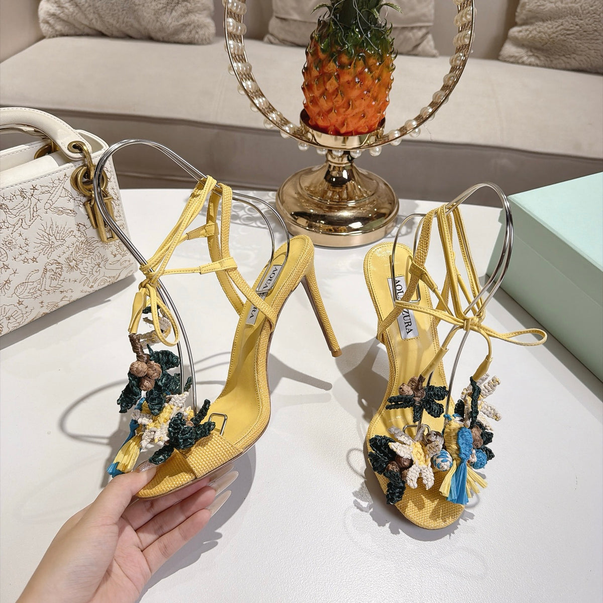Aquazzura Birdsong Sandal/ Mule/ Sandal Flat