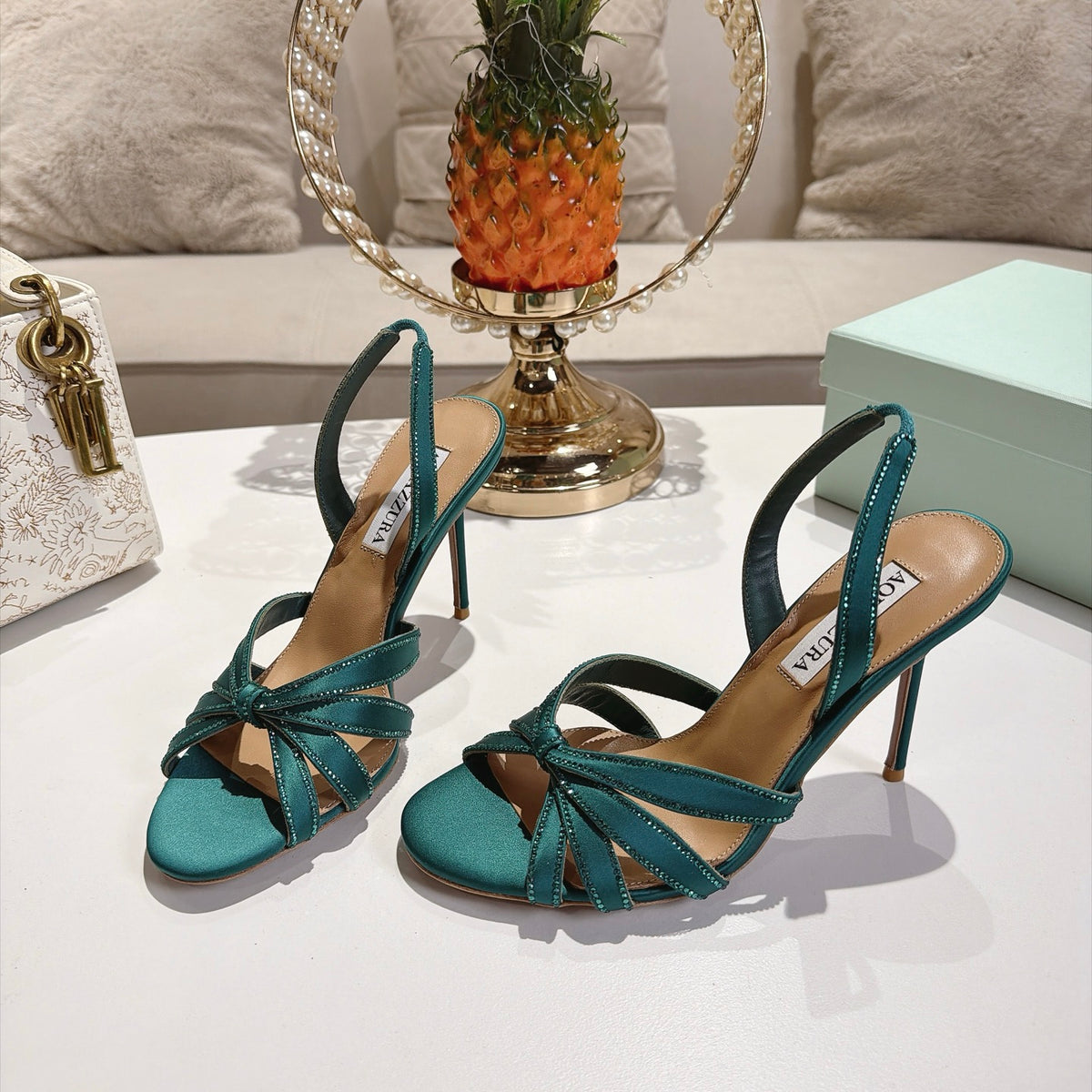 Aquazzura Soulmate Crystal Sandal