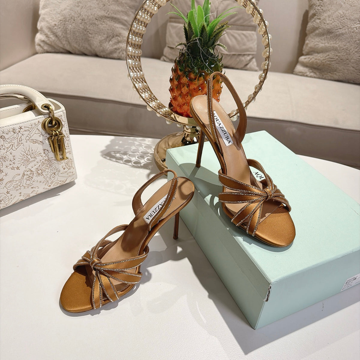 Aquazzura Soulmate Crystal Sandal