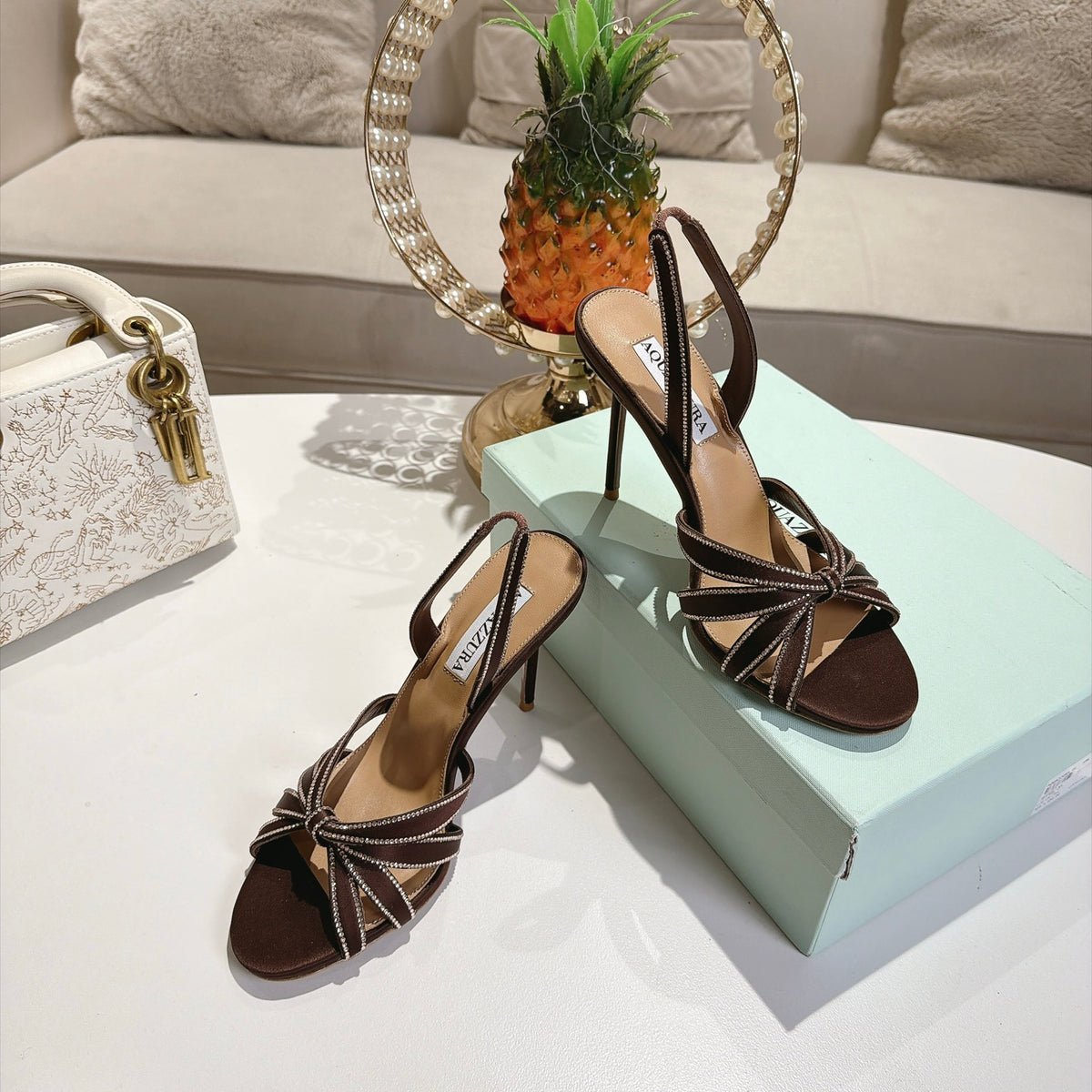 Aquazzura Soulmate Crystal Sandal