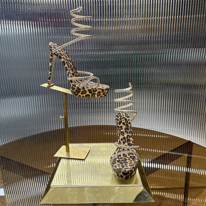 Rene Caovilla Cleo Animalier Platform Sandal