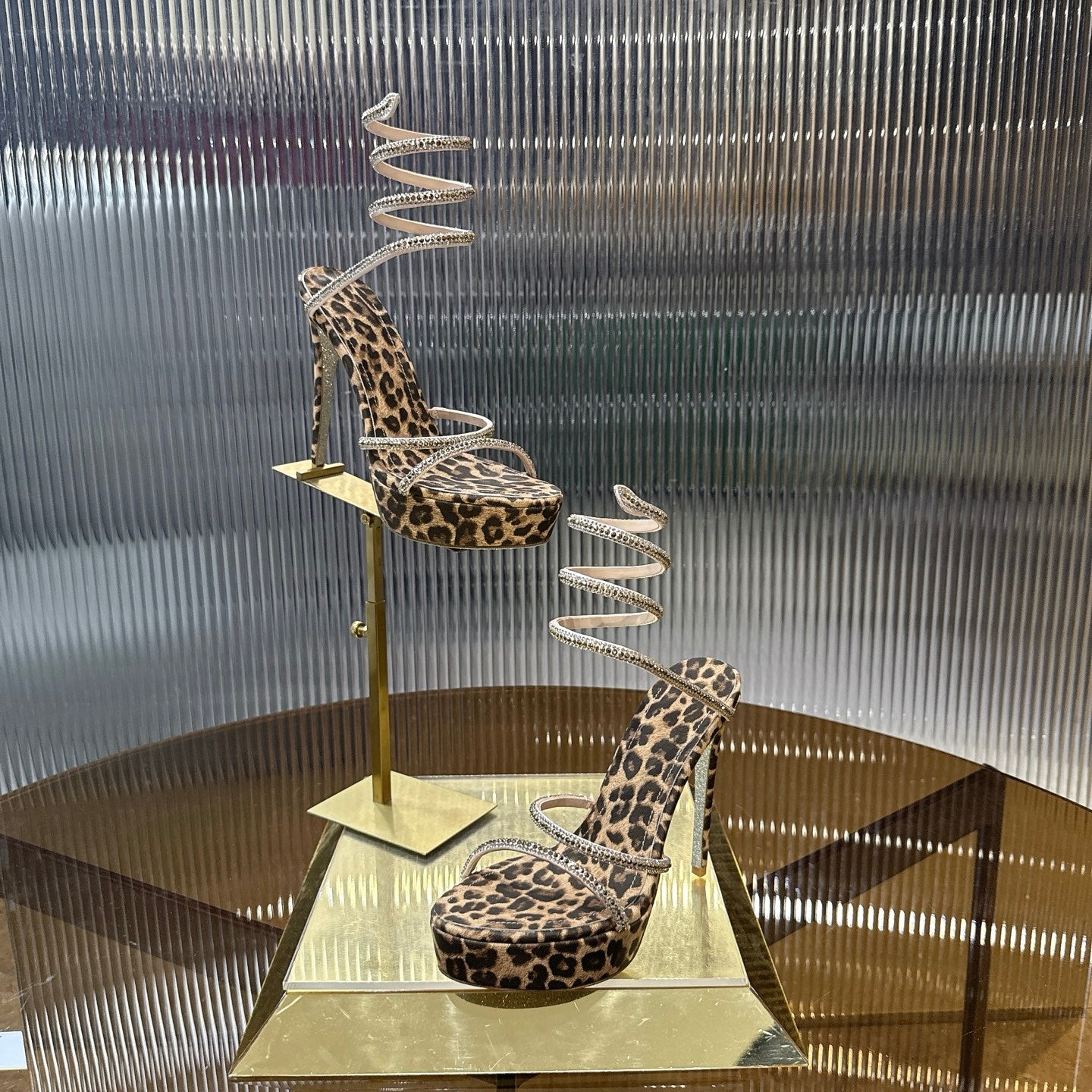 Rene Caovilla Cleo Animalier Platform Sandal