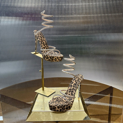 Rene Caovilla Cleo Animalier Platform Sandal