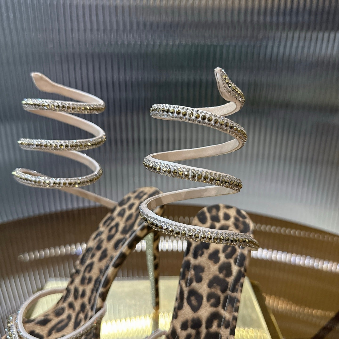 Rene Caovilla Cleo Animalier Platform Sandal