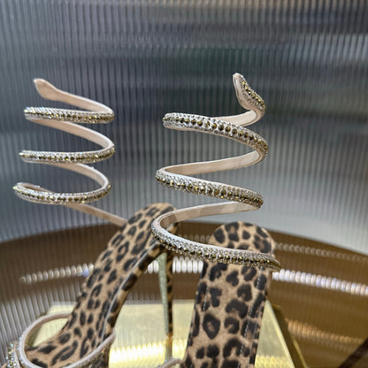 Rene Caovilla Cleo Animalier Platform Sandal