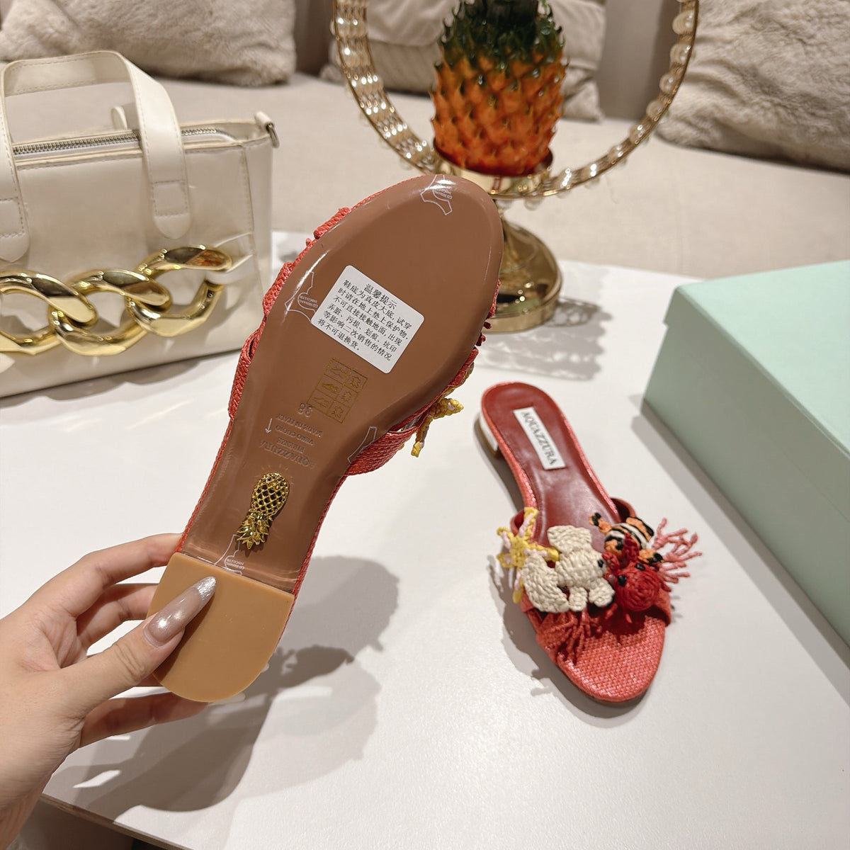 Aquazzura Marea Mule/ Slide