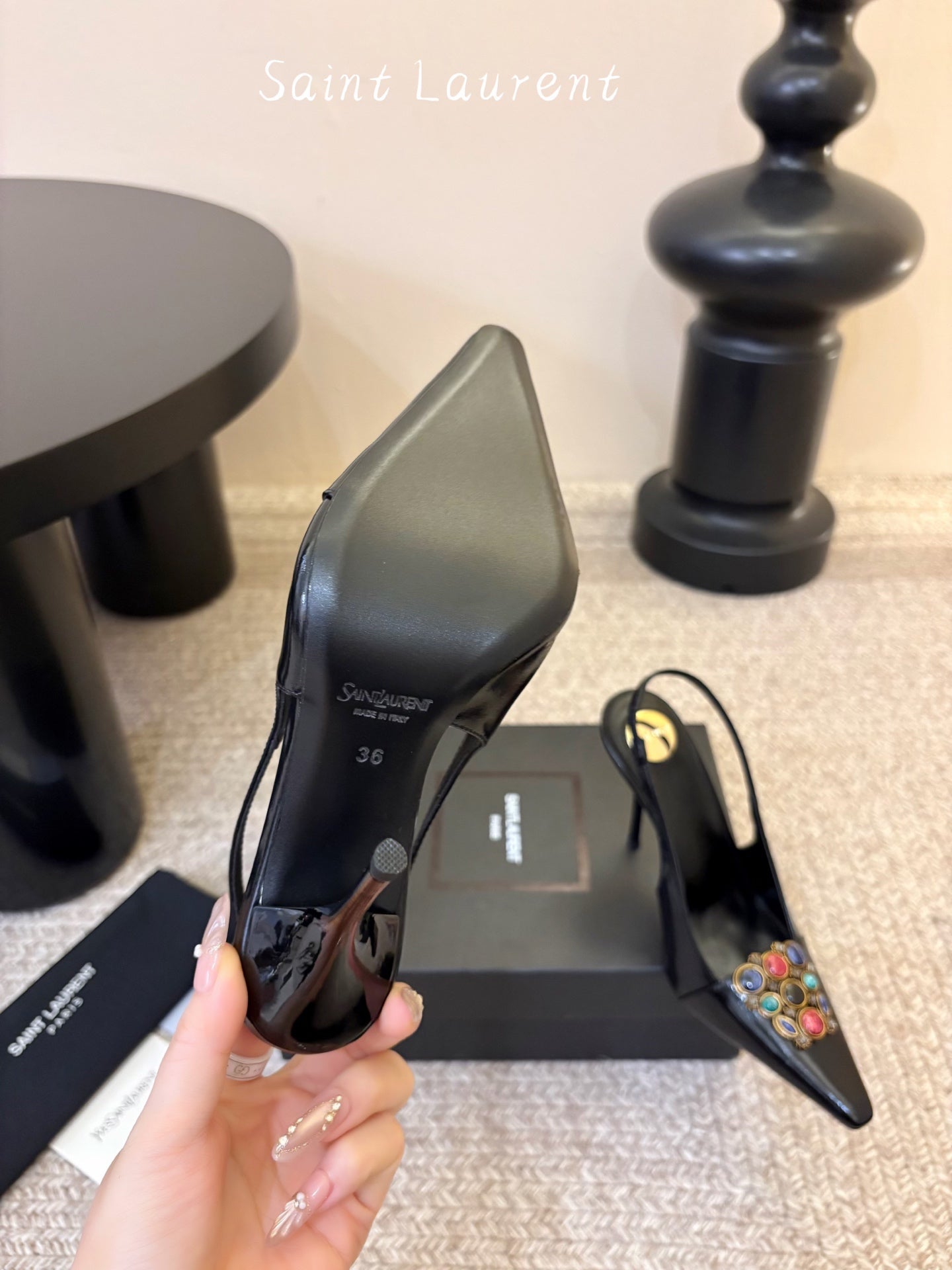 Saint Laurent Iceland Slingback Pumps