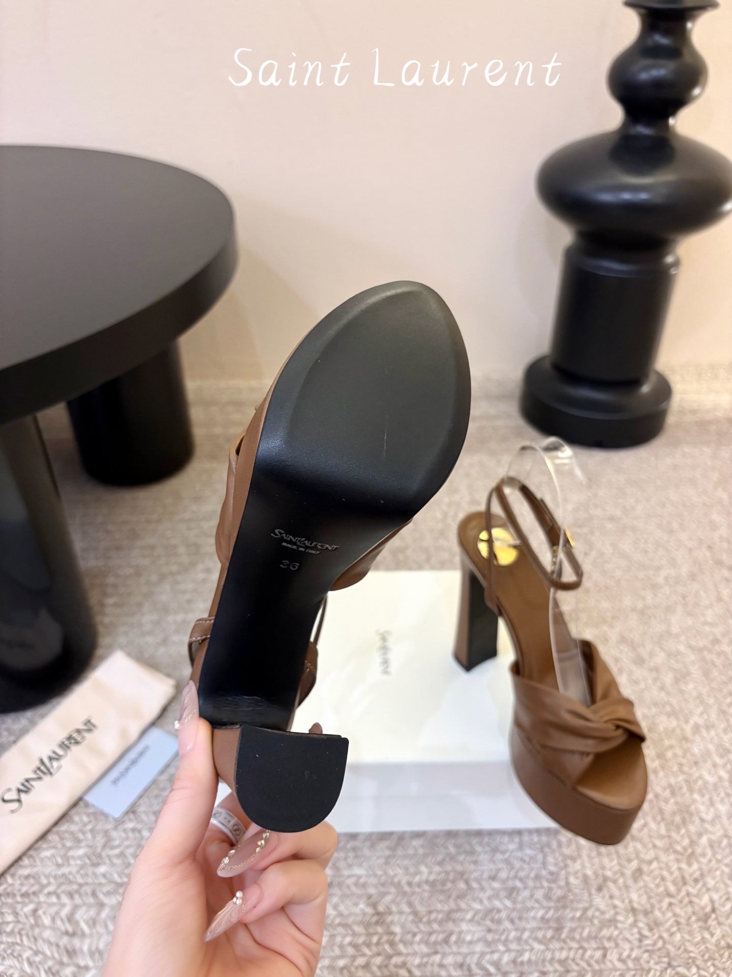 Saint Laurent Franciane Platform Sandals
