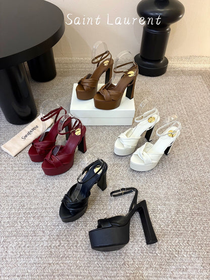 Saint Laurent Franciane Platform Sandals