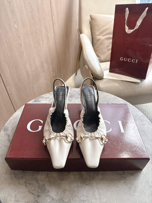 Gucci Vittoria Slingback Pump With Elastic