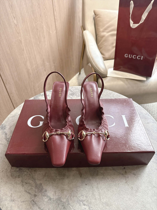 Gucci Vittoria Slingback Pump With Elastic