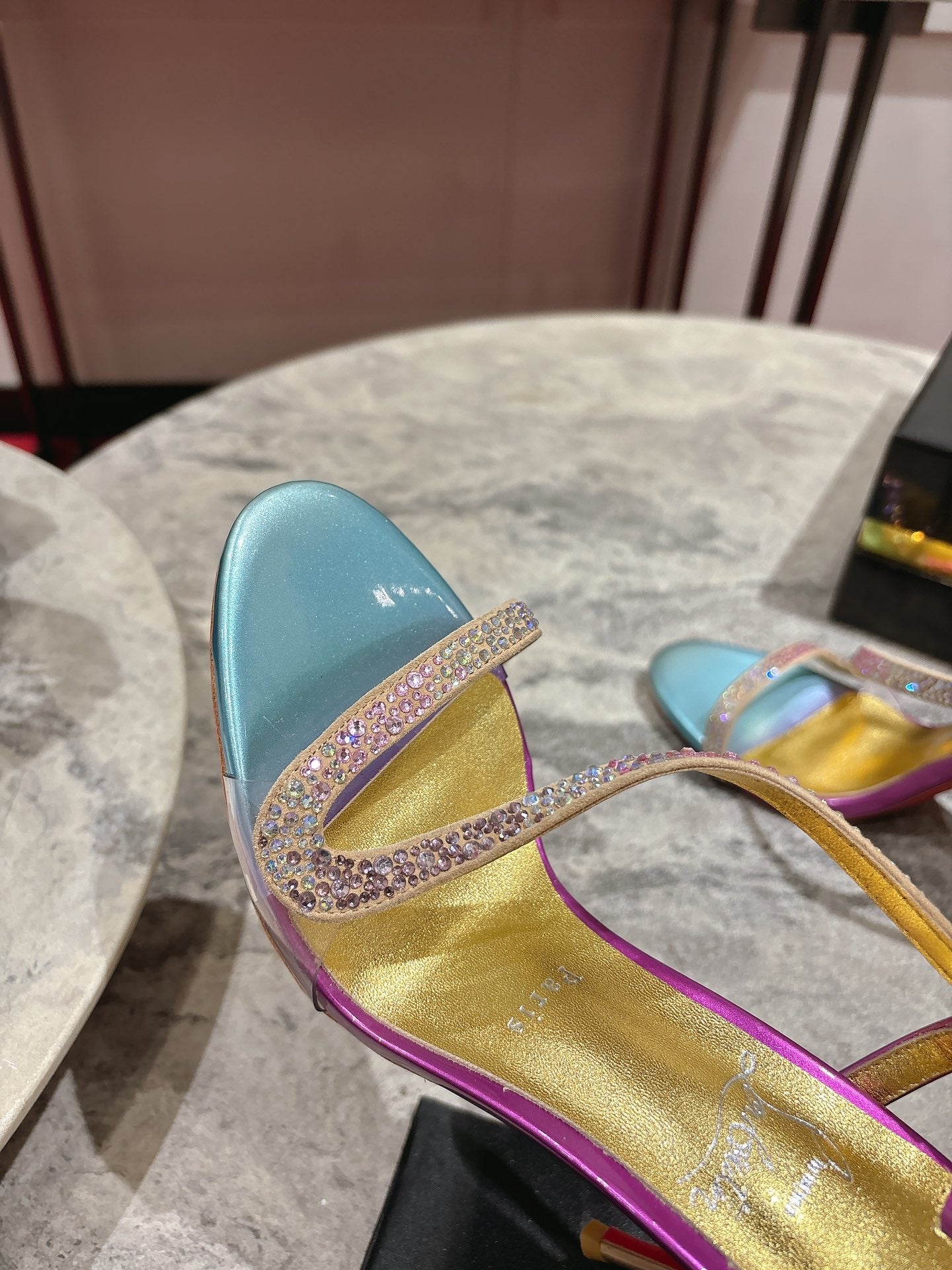 Christian Louboutin Rosalie Strass Sandals