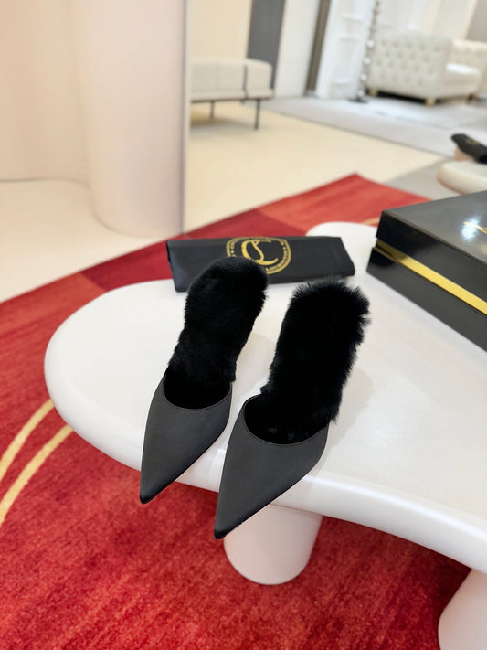 Christian Louboutin KM Fur Mules