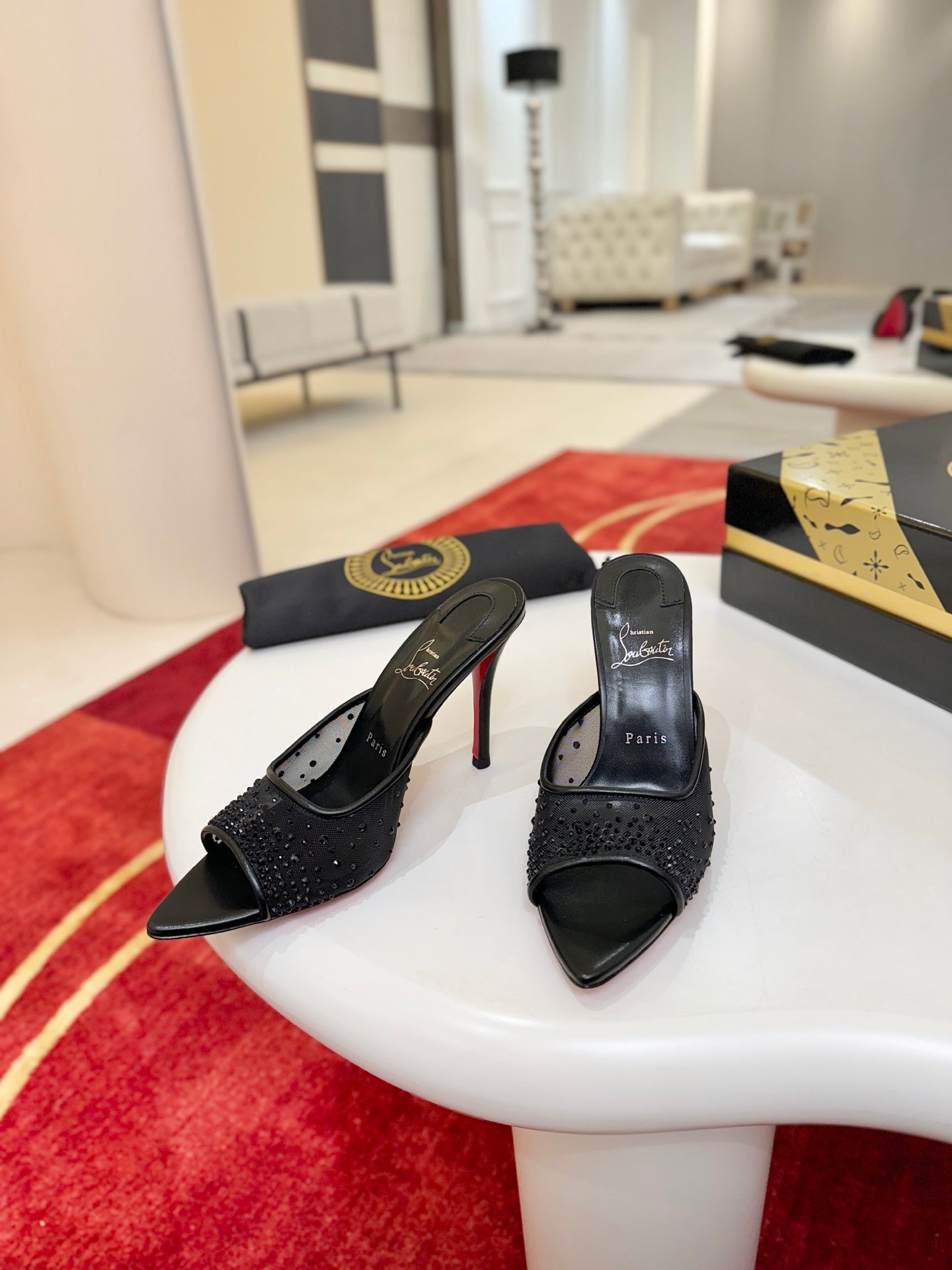 Christian Louboutin Miss Z Mule Degrastrass Perla