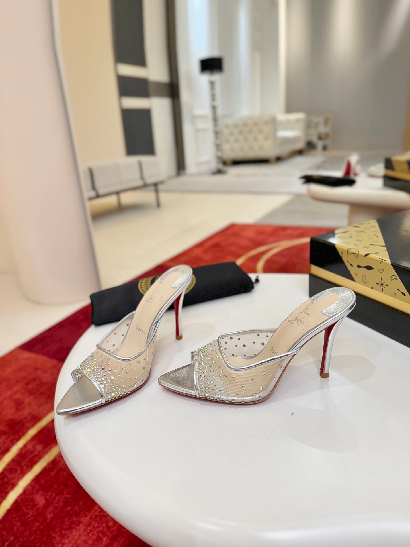 Christian Louboutin Miss Z Mule Degrastrass Perla