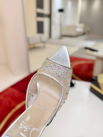 Christian Louboutin Miss Z Mule Degrastrass Perla