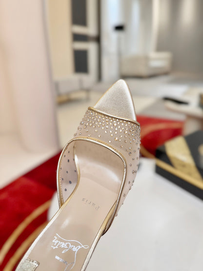 Christian Louboutin Miss Z Mule Degrastrass Perla
