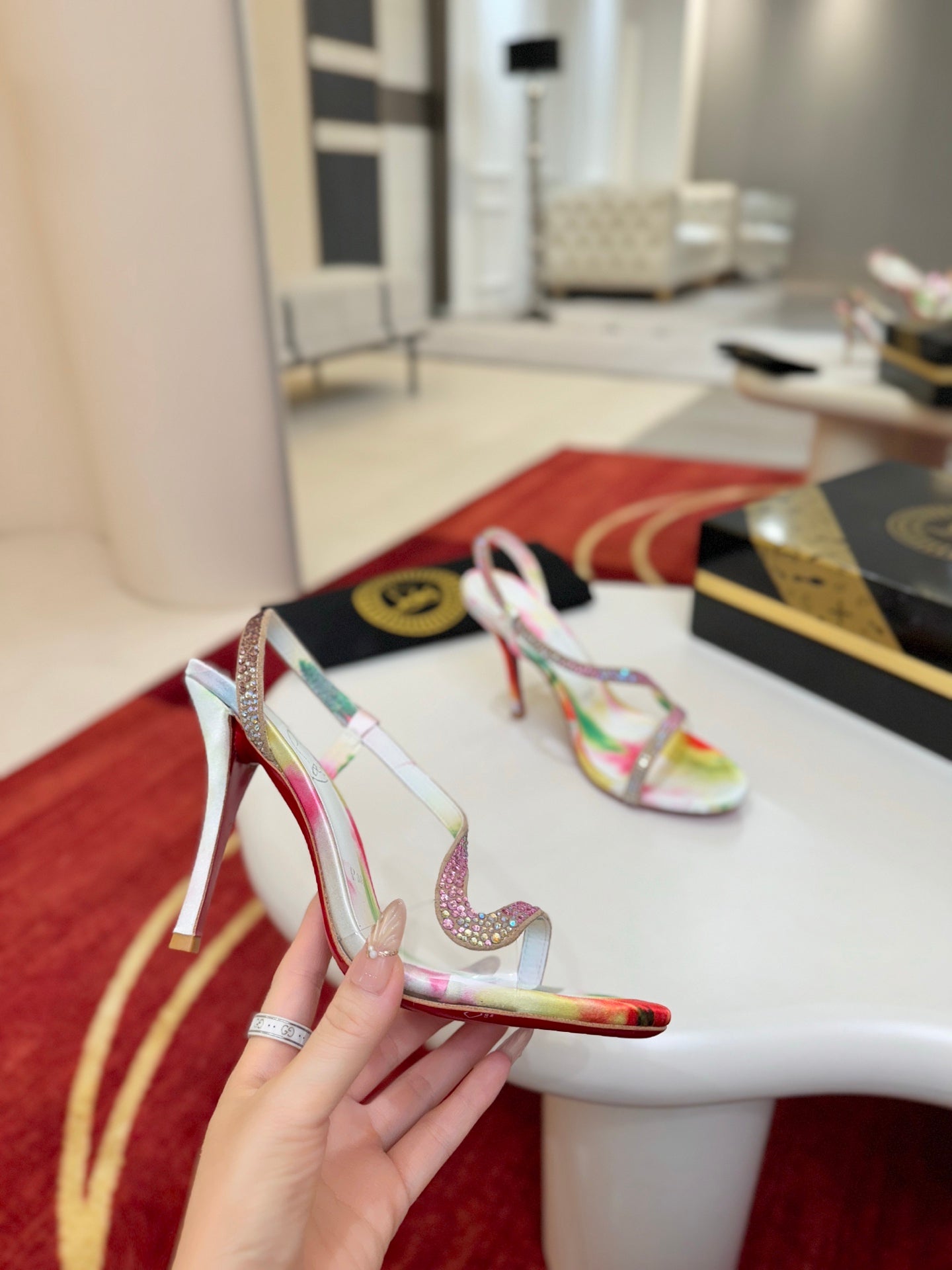 Christian Louboutin Rosa Z Strass Botanica