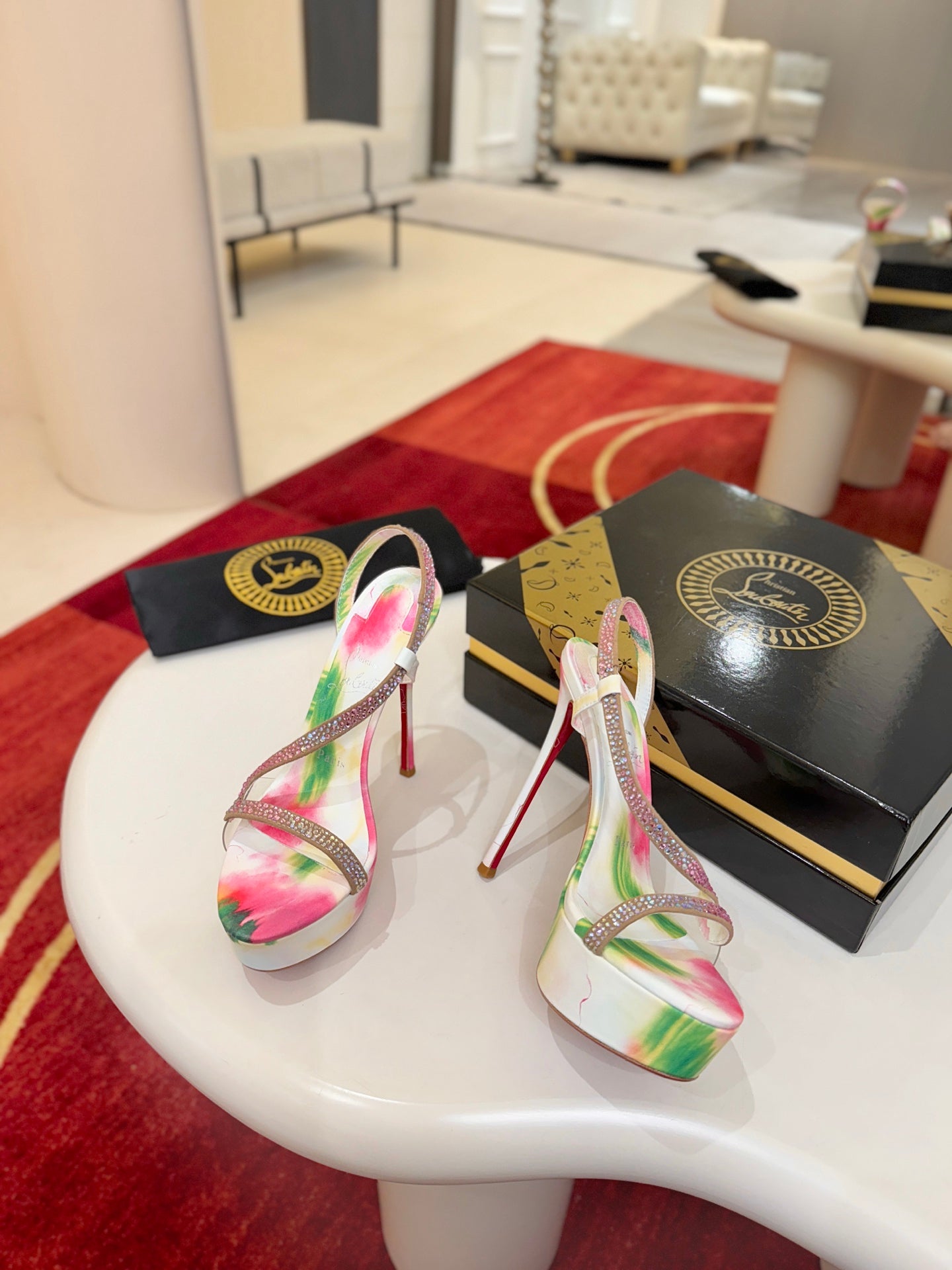 Christian Louboutin Rosalie Alta Strass Botanica