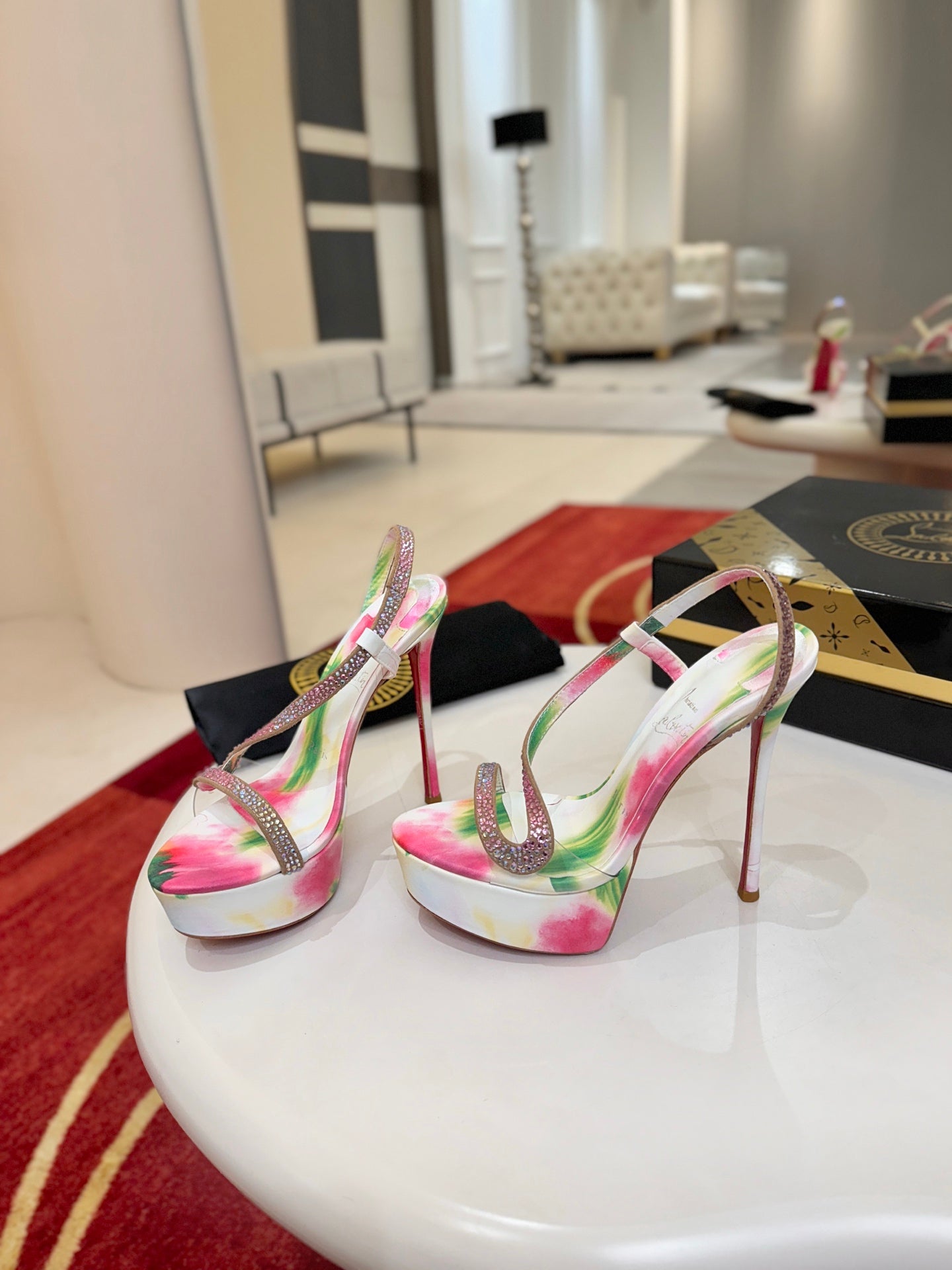 Christian Louboutin Rosalie Alta Strass Botanica