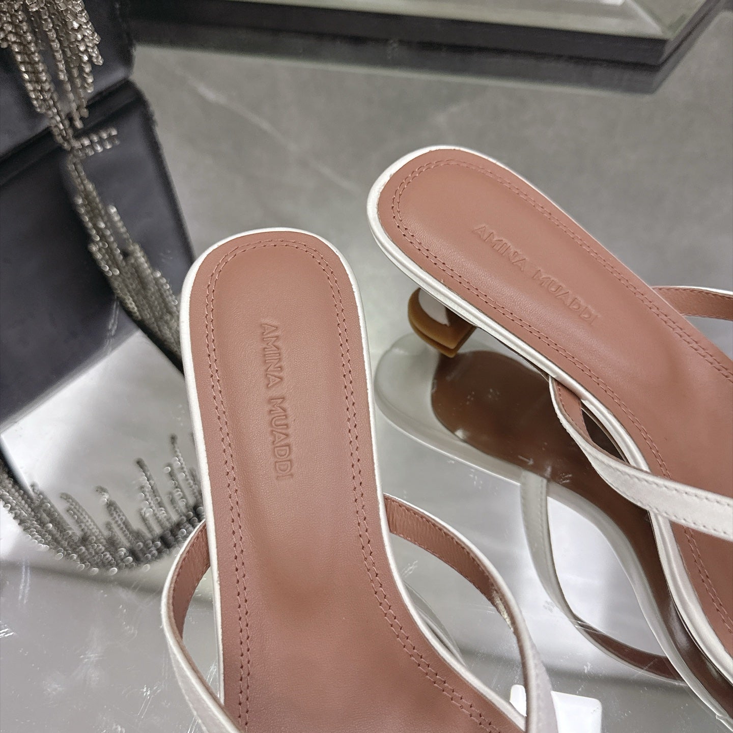 Amina Muaddi Vittoria Thong