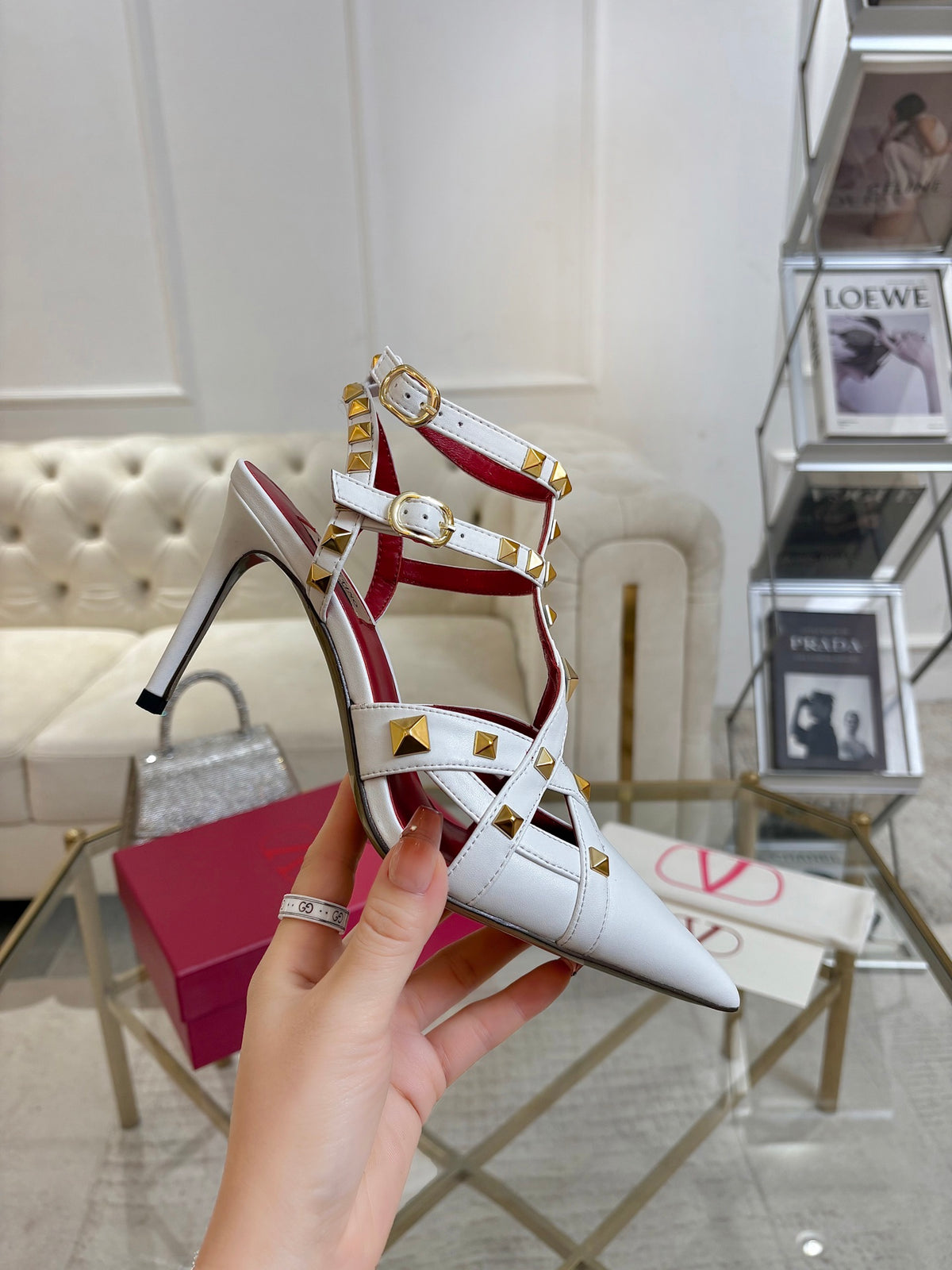 Valentino Studdy Kidskin Pumps