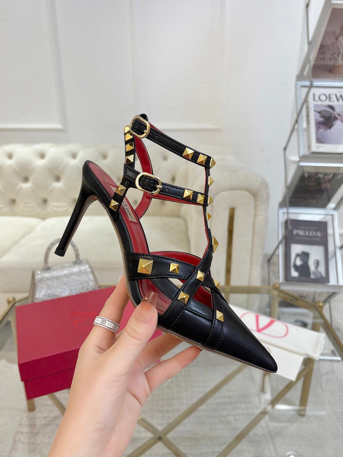 Valentino Studdy Kidskin Pumps