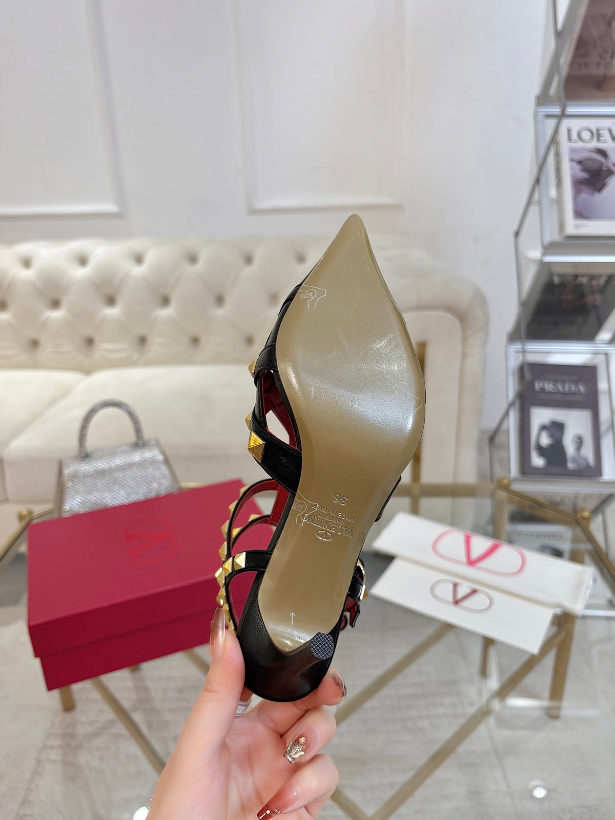 Valentino Studdy Kidskin Pumps