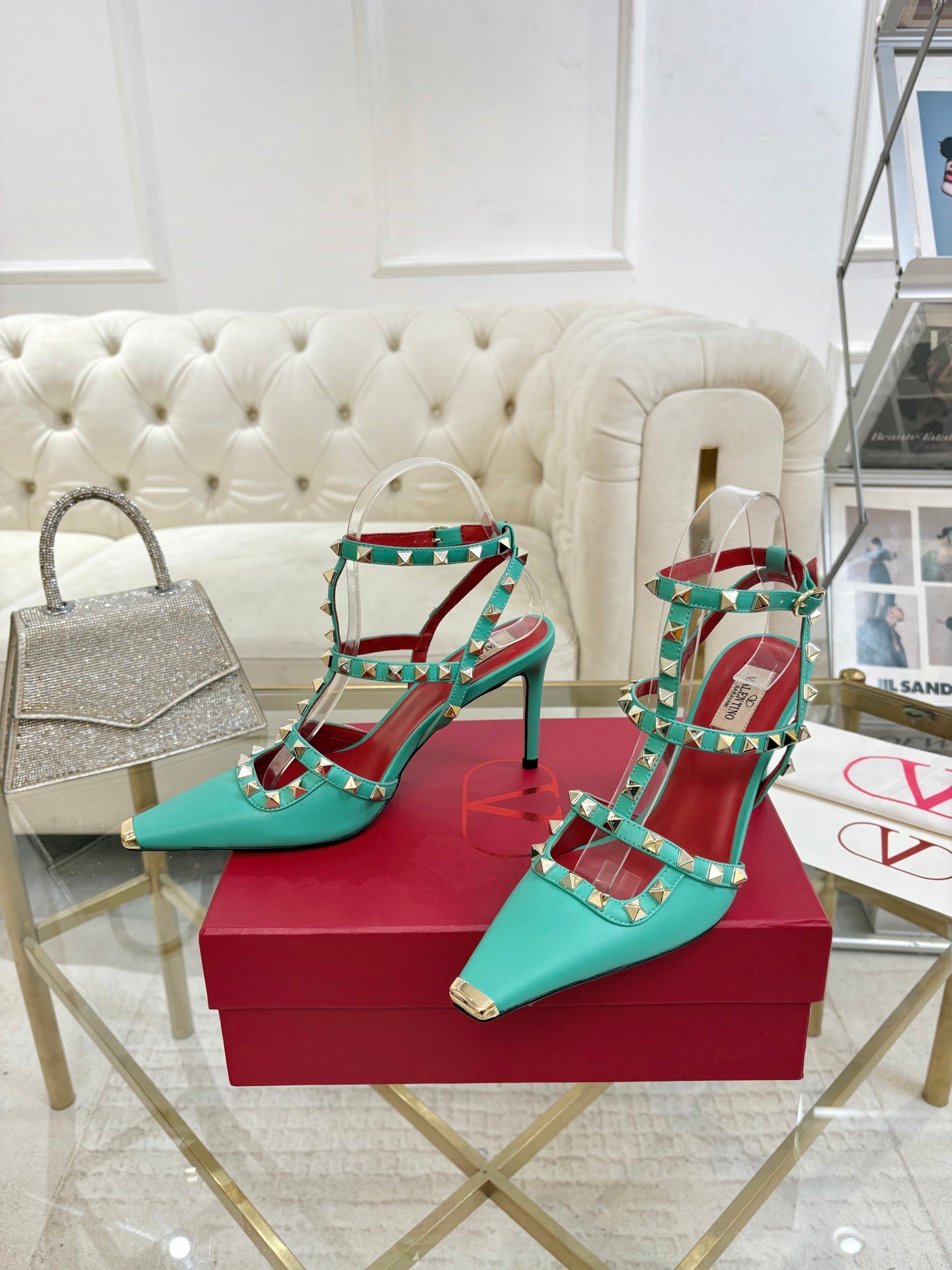 Valentino Rockstud Kidskin Pumps