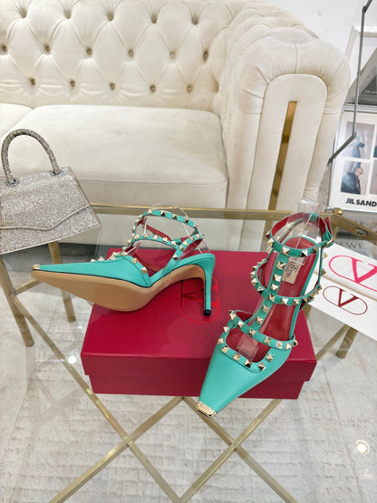 Valentino Rockstud Kidskin Pumps