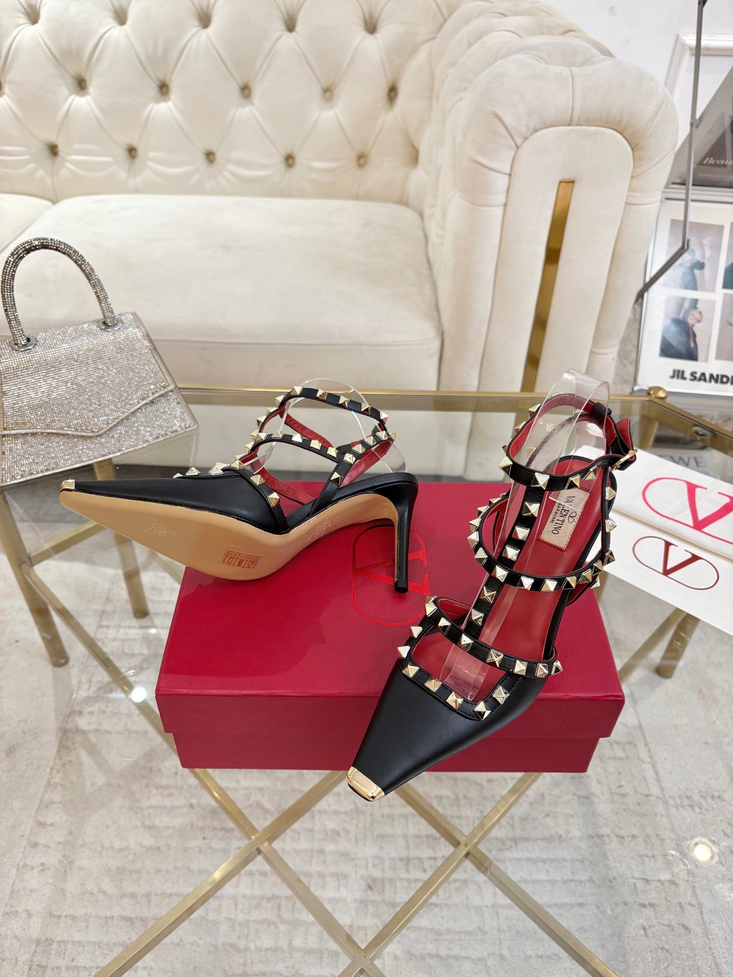 Valentino Rockstud Kidskin Pumps