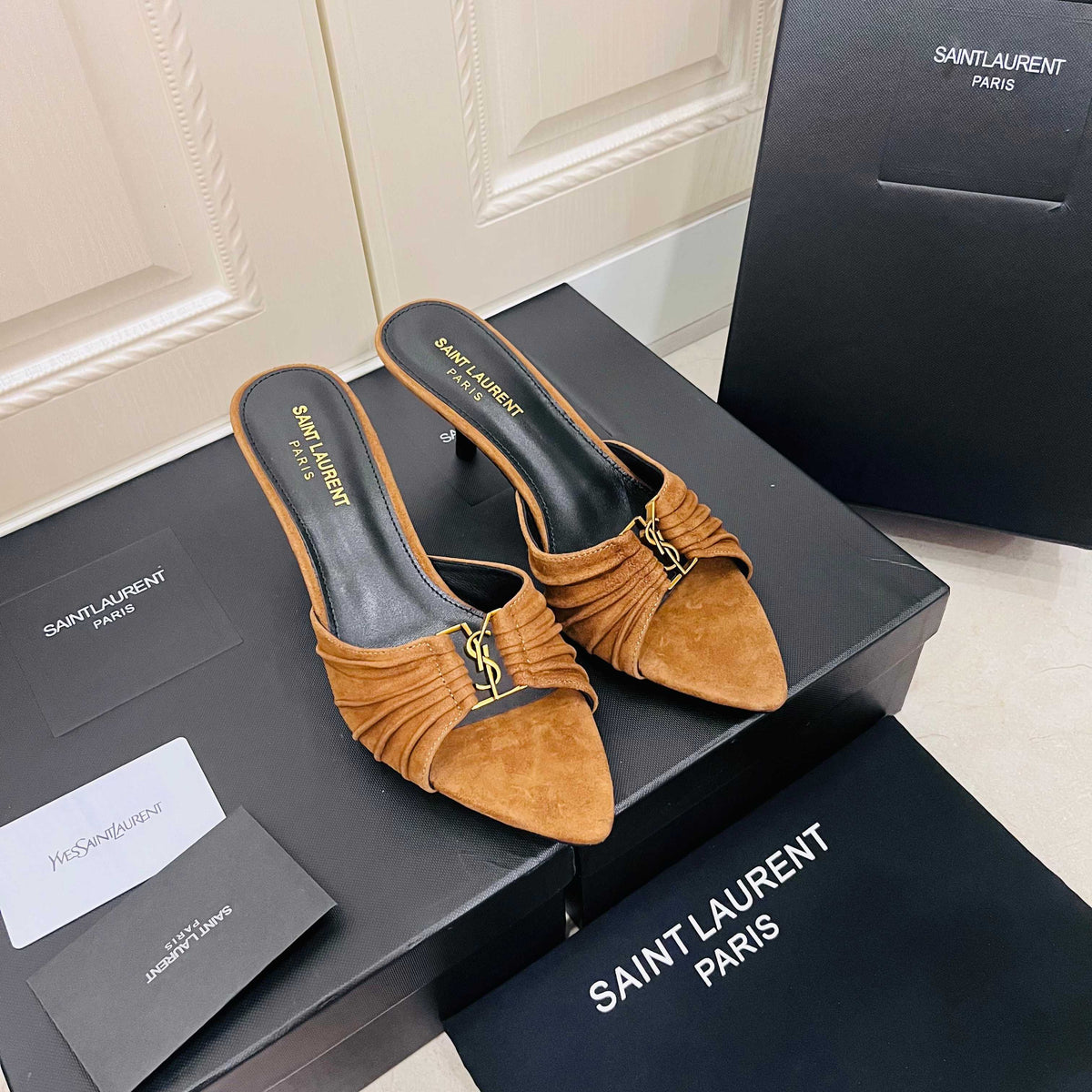 Saint Laurent Babylone Mules