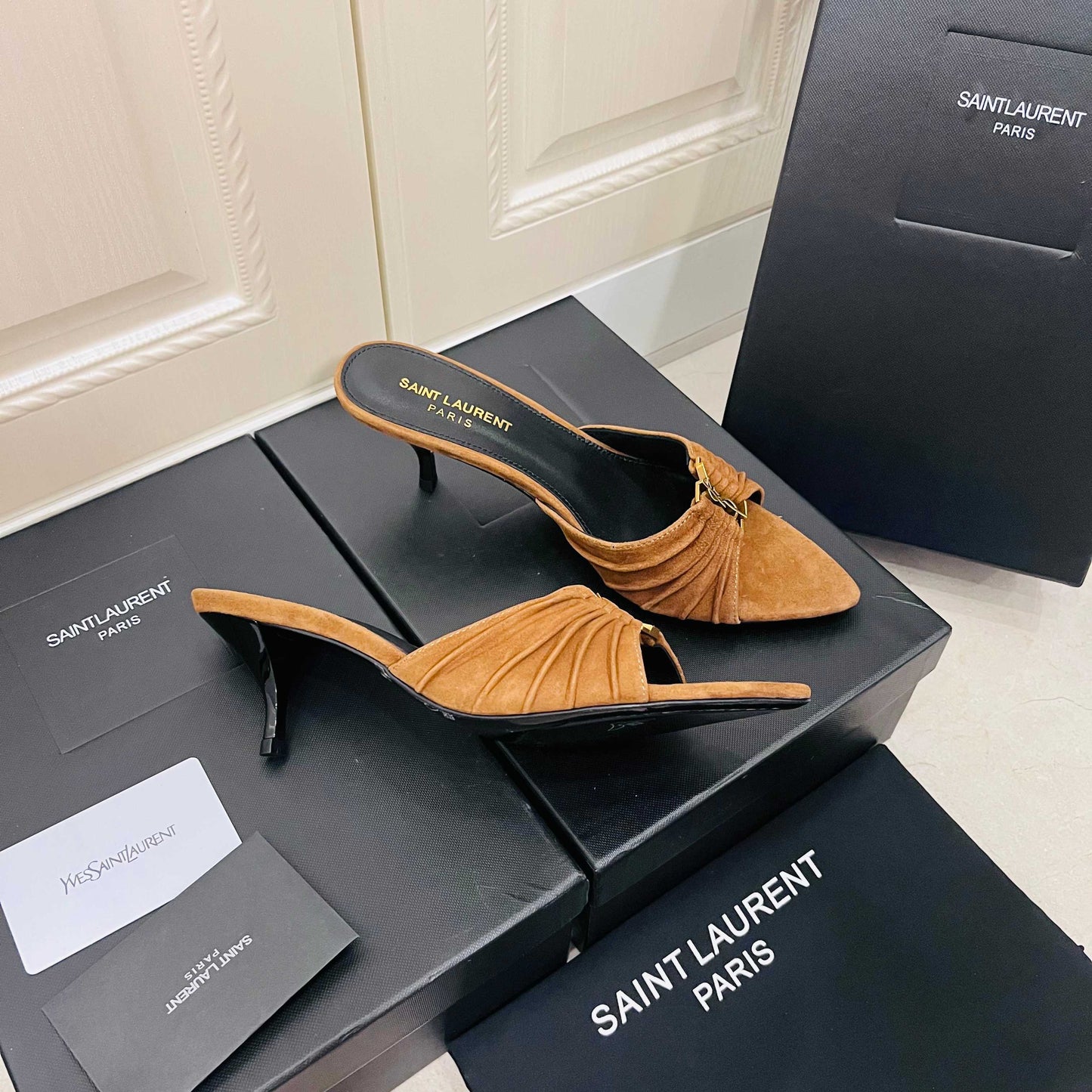 Saint Laurent Babylone Mules
