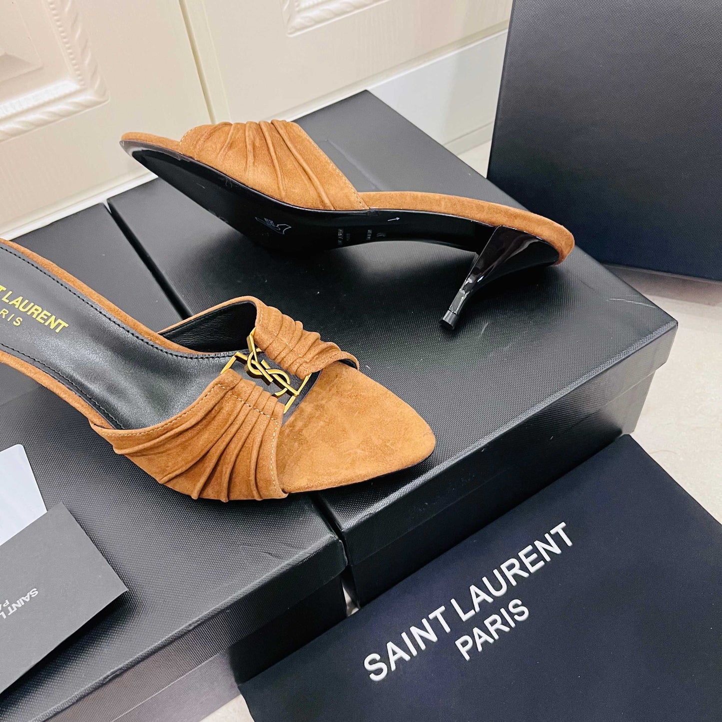 Saint Laurent Babylone Mules