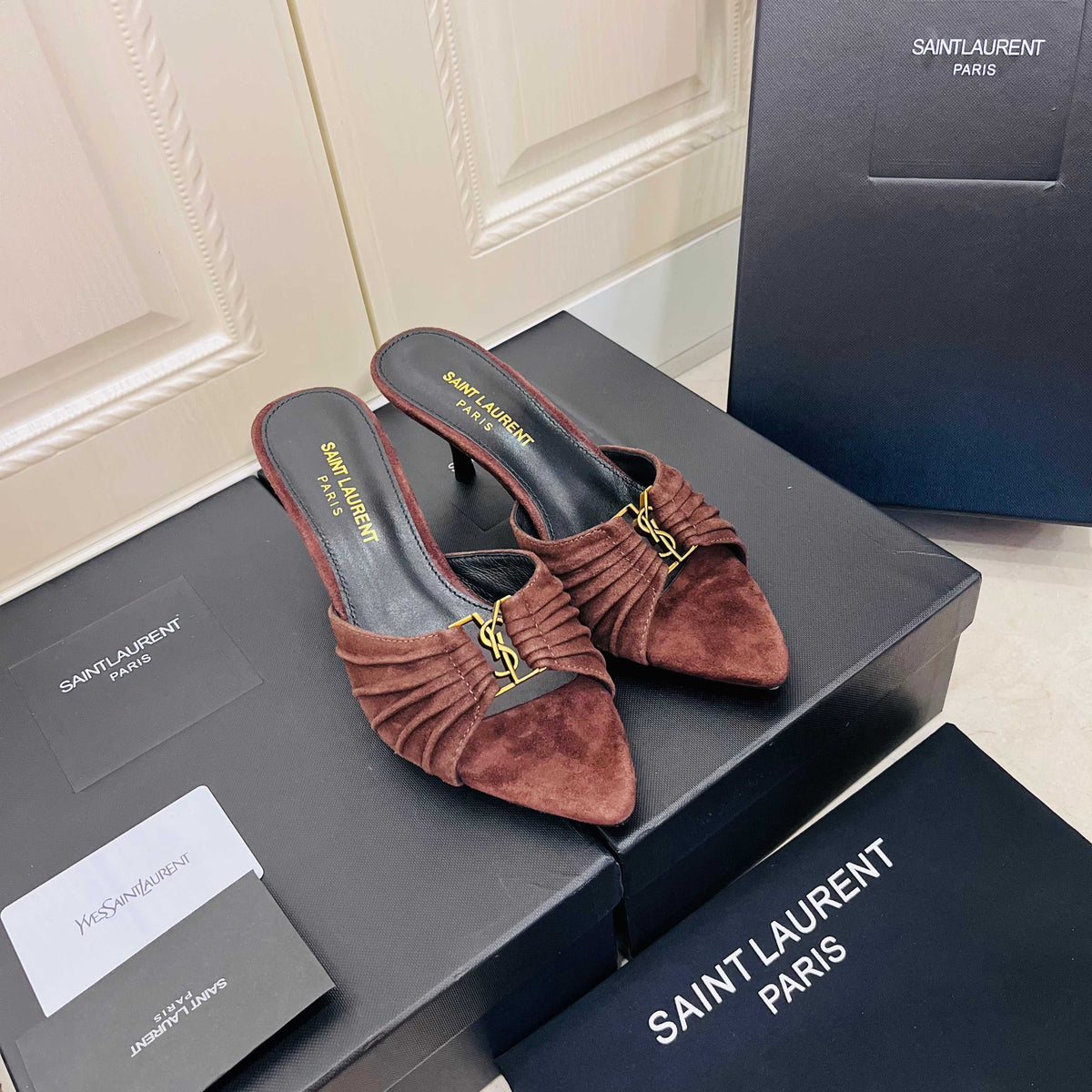 Saint Laurent Babylone Mules