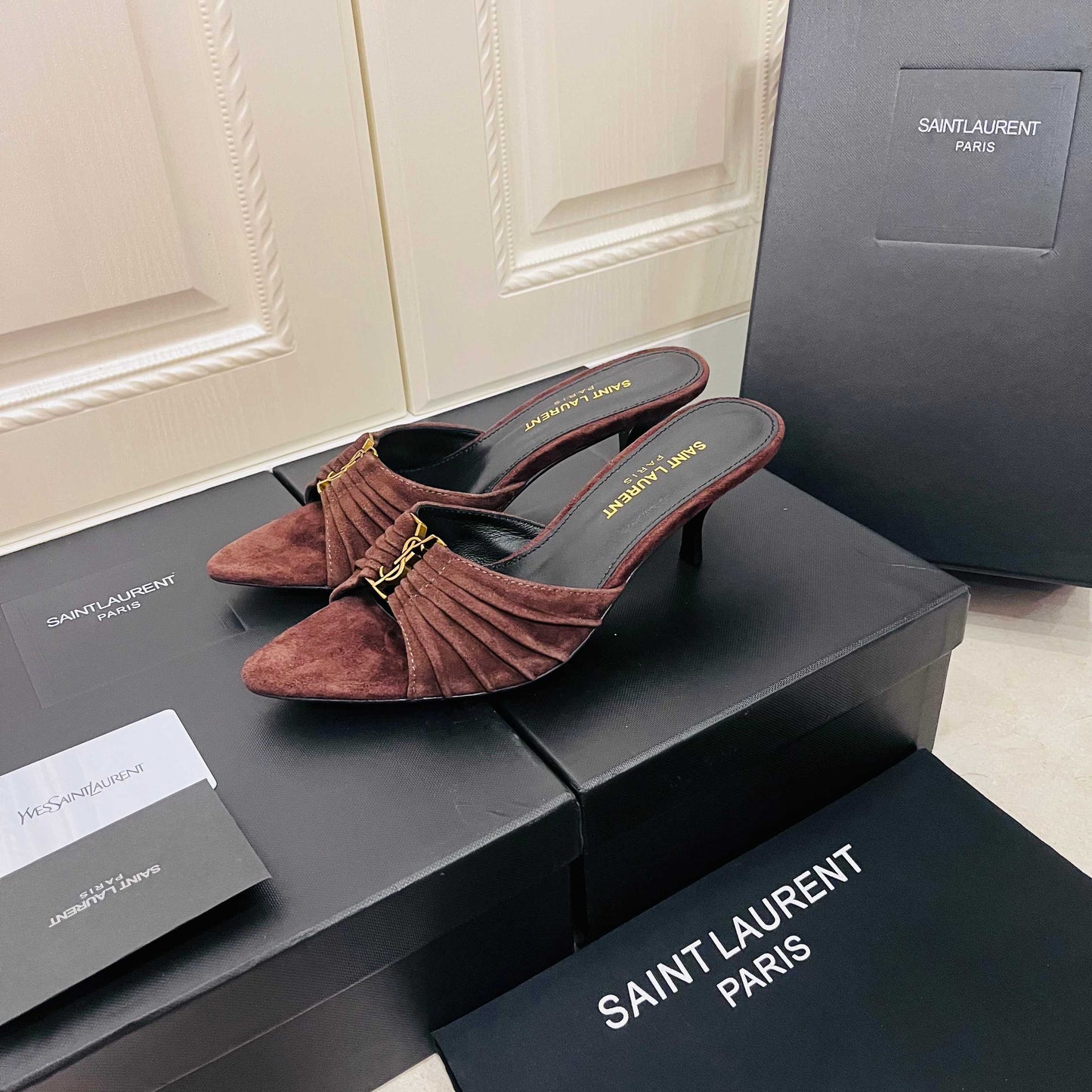 Saint Laurent Babylone Mules