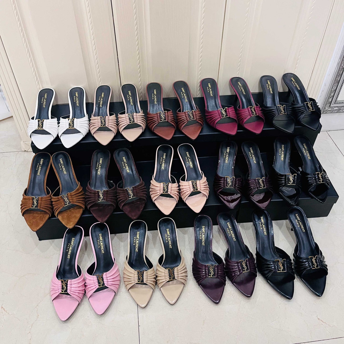 Saint Laurent Babylone Mules