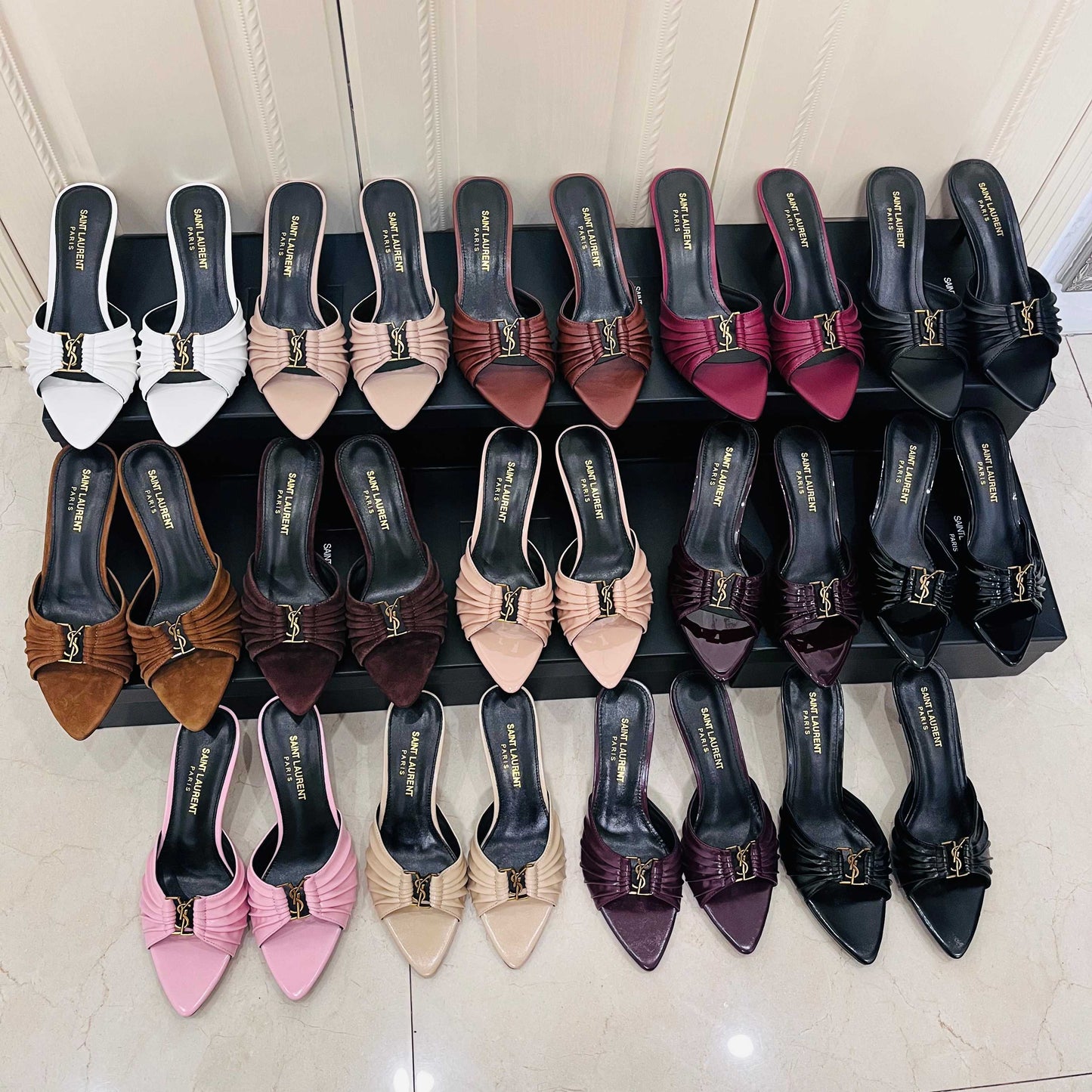 Saint Laurent Babylone Mules
